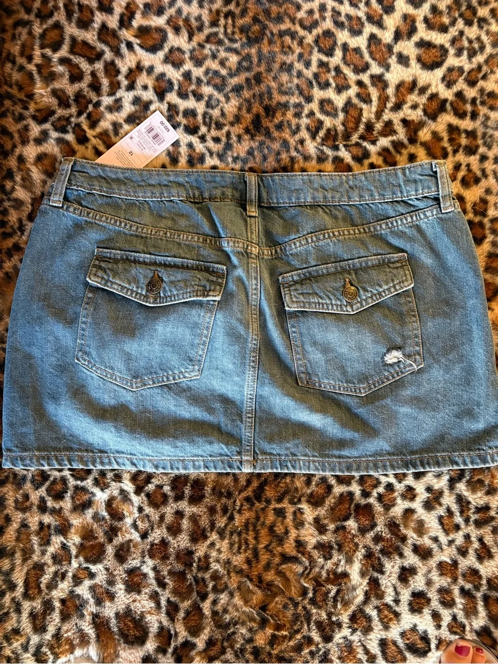 wild fable Light Blue Distressed Denim Mini Skirt